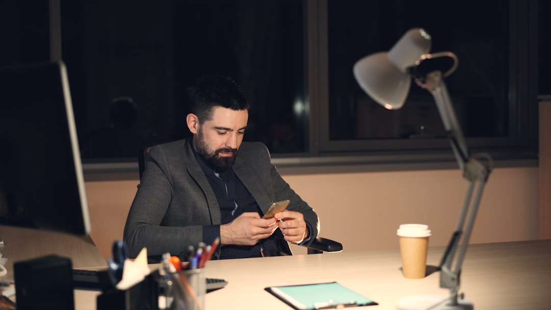 Business professional reviewing documents